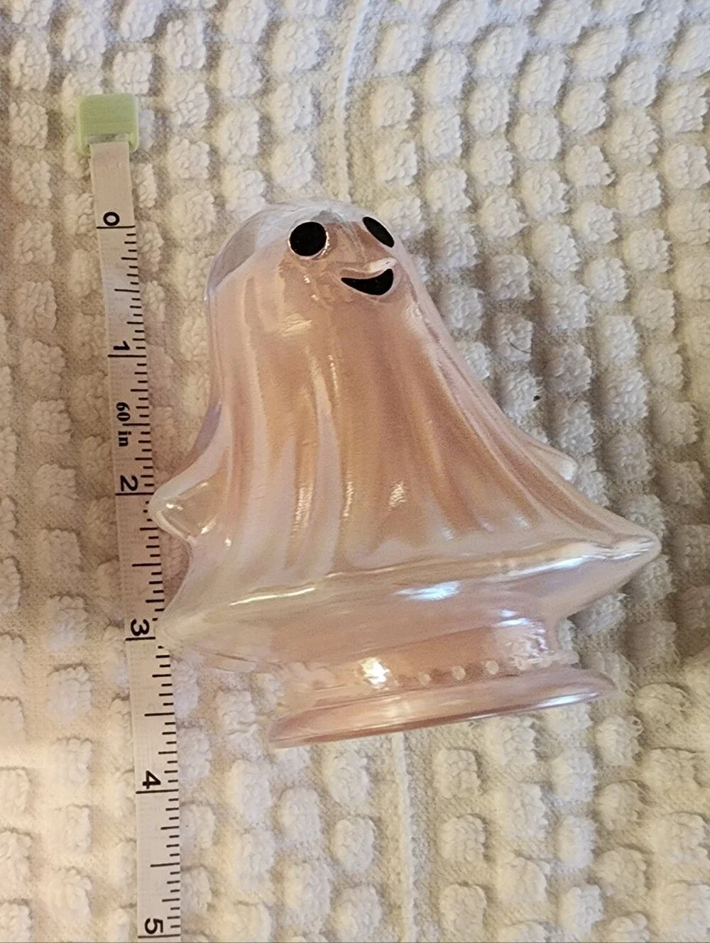 New, Set of 3 Ghost, Lite Pearl Pinkish Ceramic, Very Cute, Shimmery Iridescent